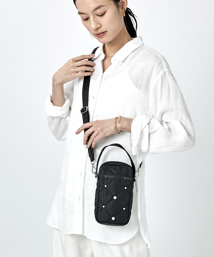 ■LeSportsac■MINI PHONE W PEARLS パール MINI PHONE W PEARLS/スターライトパール / LeSportsac