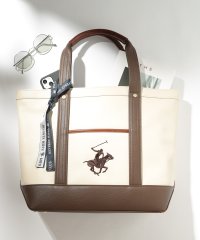 BEVERLY HILLS POLO CLUB/ビバリーヒルズポロクラブ BEVERLY HILLS POLO CLUB A4収納可◎ポロPUトート トートバッグ ブランドロゴ 通勤 通学 マチあり 底鋲 刺/505486383