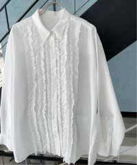 Spick & Span/《追加》コットンシルクフロントフリルブラウス/507712558