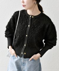 SHIPS any WOMEN/《一部予約》【WEB限定】SHIPS any:〈手洗い可能〉ジャカード バンピー コンパクト カーディガン/507713272