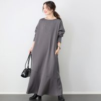 Aletta vita/アレッタ ヴィータ Aletta vita 裏シャギー裾フレアロングワンピース/507713373