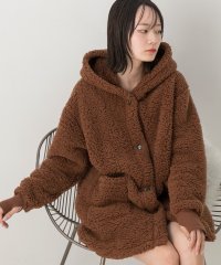 ad thie/アドティエ ad thie 【2024AW新作】着る毛布 ミドル丈フード付きルームウエア/507713394