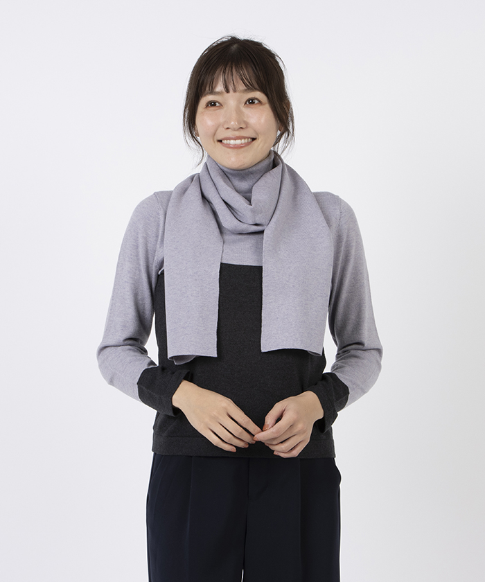 マダム ジョコンダ MADAM JOCONDE リバー仕立て ダブルフェイス ロングジレ （ブラック） マダム ジョコンダ MADAM JOCONDE リバー仕立て ダブルフェイス