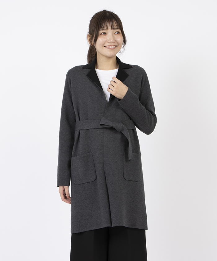 マダム ジョコンダ MADAM JOCONDE カシミヤ混ポンチョ ニットカーディガン （グレー） MADAM JOCONDE｜マダム ジョコンダ MADAM JOCONDE カシミヤ混