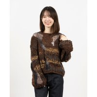 NOUNLESS/ナウンレス NOUNLESS MIX YARN INTARSIA KNIT/507712697