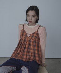 miette/チェック柄プリーツビスチェ/507716398