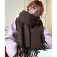 miniministore/ミニミニストア miniministore ドット柄 大判マフラーフリンジストール冬/507717433