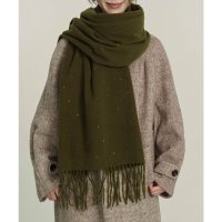 miniministore/ミニミニストア miniministore ドット柄 大判マフラーフリンジストール冬/507717433
