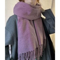 miniministore/ミニミニストア miniministore ドット柄 大判マフラーフリンジストール冬/507717433