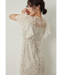 niana/ニアナ niana フェザーフラワーフレアスリーブドレス 結婚式 成人式 同窓会 ディナー デイリー パーティードレス オケージョンドレス お呼ばれワンピース/507717474