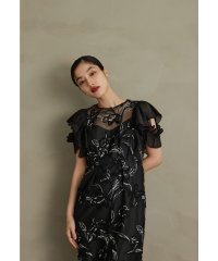niana/ニアナ niana フェザーフラワーフレアスリーブドレス 結婚式 成人式 同窓会 ディナー デイリー パーティードレス オケージョンドレス お呼ばれワンピース/507717474