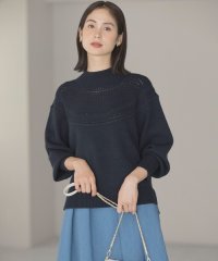 KUMIKYOKU（LARGE SIZE）/【WEB限定カラーあり】透かし編みバルキーハイネックニット/507717544