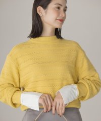 KUMIKYOKU（LARGE SIZE）/【WEB限定カラーあり】透かし編みバルキーボーダー柄ニット/507717545