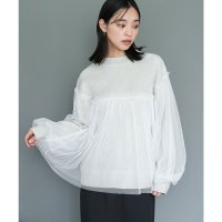 mili an deni/ミリアンデニ mili an deni チュールドッキングニットプルオーバー/507717781