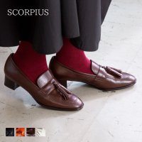 SCORPIUS/スコーピウス SCORPIUS 【SCORPIUS】 スコーピウス ヒールアップ タッセル ローファー/507717944