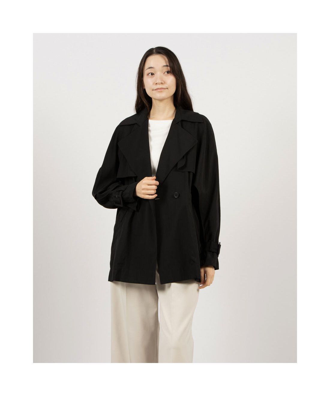 新品未使用　セオリーリュクス　サイズ38 COTTON.LUXE FANDORA セオリーリュクス FANDORA クロップド ワイドパンツ ブラック