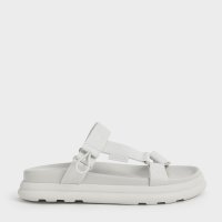 CHARLES & KEITH/ポリエステル ベルクロストラップスポーツサンダル/507233654