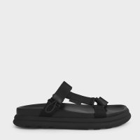 CHARLES & KEITH/ポリエステル ベルクロストラップスポーツサンダル/507233654