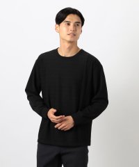 COMME CA ISM MENS/ジャカードコンビ クルーネックＴシャツ/507595829