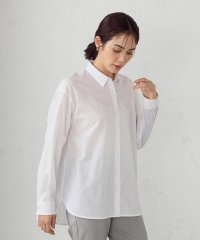 COMME CA ISM /ストライプコンビシャツ/507600174
