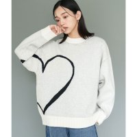 mili an deni/ミリアンデニ mili an deni ビッグハートジャガードニットプルオーバー/507717780