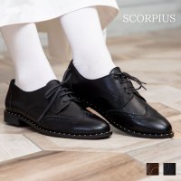 SCORPIUS/スコーピウス SCORPIUS 【SCORPIUS】 スコーピウス スタッズ レース アップ シューズ/507717940