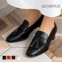 SCORPIUS/スコーピウス SCORPIUS 【SCORPIUS】 スコーピウス ヒールアップ タッセル ローファー/507717944