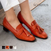 SCORPIUS/スコーピウス SCORPIUS 【SCORPIUS】 スコーピウス ヒールアップ タッセル ローファー/507717944