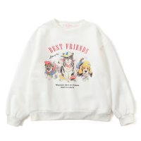 Belle Cie/ベルシー Belle Cie スウェット トップス 裏起毛 トレーナー イラスト 動物 アニマル レディース 韓国ファッション カジュアル 可愛い プリント ゆ/507717952
