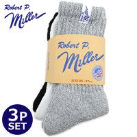 Robert P.Miller/ロバート・ピー・ミラー Robert P. Miller Robert P. Miller 3P Socks －crew－ AS（White/Gray/Blac/507718025