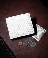 VANQUISH/ヴァンキッシュ VANQUISH ラム革編込み二つ折り財布/507719908