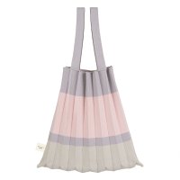 PLEATSMAMA/プリーツママ PLEATSMAMA ニットバッグ トートバッグ tote－block－pk－gy/507720511