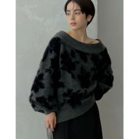 MEISM/ミズム MEISM [2024－25 WINTER COLLECTION][MEISM by Re:EDIT]2WAYシャギーフラワージャガードニットトップス/507720570