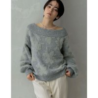 MEISM/ミズム MEISM [2024－25 WINTER COLLECTION][MEISM by Re:EDIT]2WAYシャギーフラワージャガードニットトップス/507720570