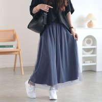 GOLD JAPAN/ゴールドジャパン GOLDJAPAN 『軽やかな透け感が歩くたびに美しさ醸し出す』チュールギャザースカート/507722089