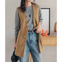KOBE LETTUCE/コウベレタス KOBE LETTUCE サークルボタンフェイクウールジレベスト [C7356]/507723431
