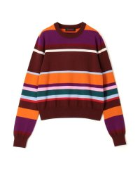 CABaN /コットンカシミヤ マルチボーダークルーネックプルオーバー/507723720