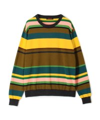 CABaN /CABaN コットンカシミヤ マルチボーダークルーネックプルオーバー/507723722