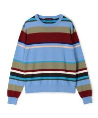 CABaN /CABaN コットンカシミヤ マルチボーダークルーネックプルオーバー/507723722