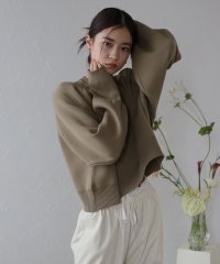 Bonjour Sagan/ボンジュールサガン BONJOUR SAGAN arm rib stitch cropped double knit / アーム切替リブ編みクロップド丈ダンボー/507723775