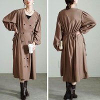 GOLD JAPAN/ゴールドジャパン GOLDJAPAN タックスリーブダブルボタンワンピース/507723810