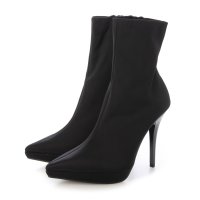 Platino deux/プラチナドゥ Platino deux プラットフォーム ストレッチ 12cm ハイヒール ショートブーツ/507112302
