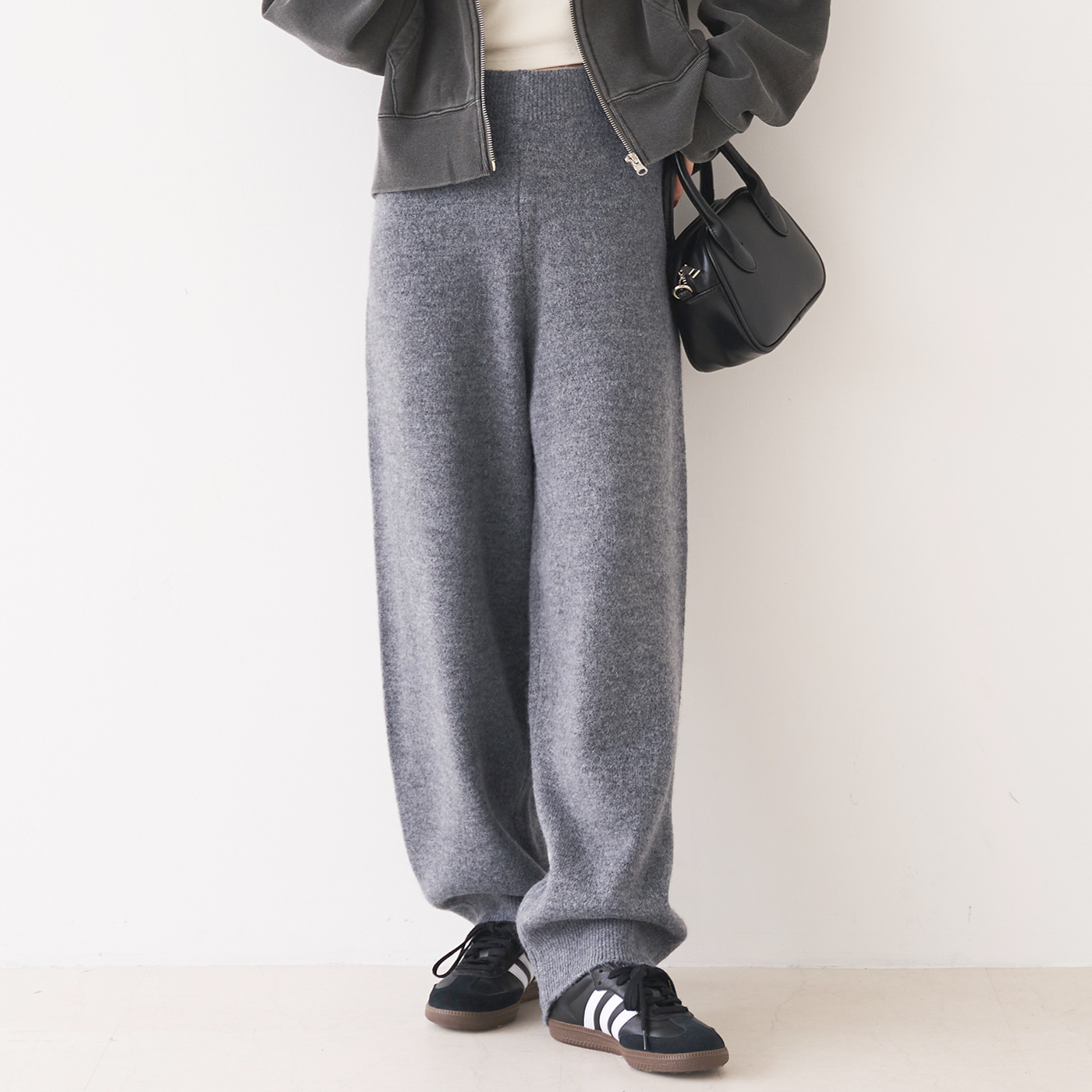 【Dolce&Gabbana】ウールブレンドワイドレッグパンツ クーポン】コカ coca ルーズワイドニットパンツ(507645467