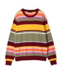 CABaN /CABaN コットンカシミヤ マルチボーダークルーネックプルオーバー/507723722