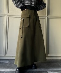 JUNOAH/ジュノア JUNOAH コーデュロイセミフレアカーゴスカート/507723964