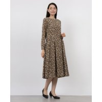 Grayish/グレイッシュ Grayish デシン千鳥&フラワープリント切替ワンピース/507724108