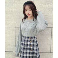 F.i.n.t/フィント F i.n.t 袖リボンレースアップケーブルニットプルオーバー【洗える】/507724314