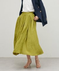 NICE CLAUP/OLIVE des OLIVE OUTLET/【LARUTA】シワ加工サテンＡラインボリュームスカート/507725110