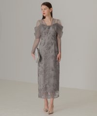 Leja/レジャ Leja チュールロングスリーブリーフIラインドレスワンピース美脚効果結婚式 パーティードレス 成人式 20代 30代 40代/507725662