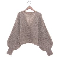STYLEBLOCK/スタイルブロック STYLEBLOCK 肩畦編みショート丈ニットカーディガン/507726604